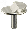 Low profile SEM pin stub Ø12.7 diameter with 35° for Tescan FIBxSEM, aluminium